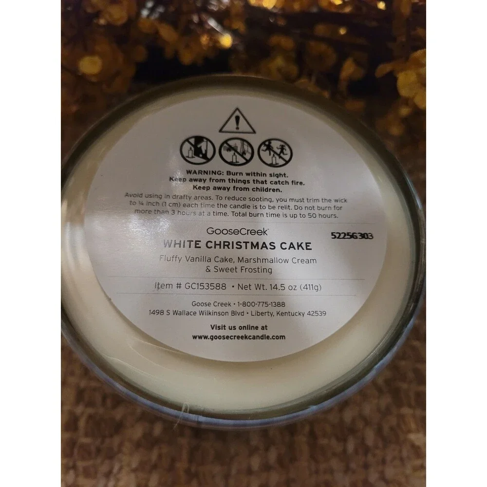 White Christmas Cake - Goose Creek 3-wick Candle